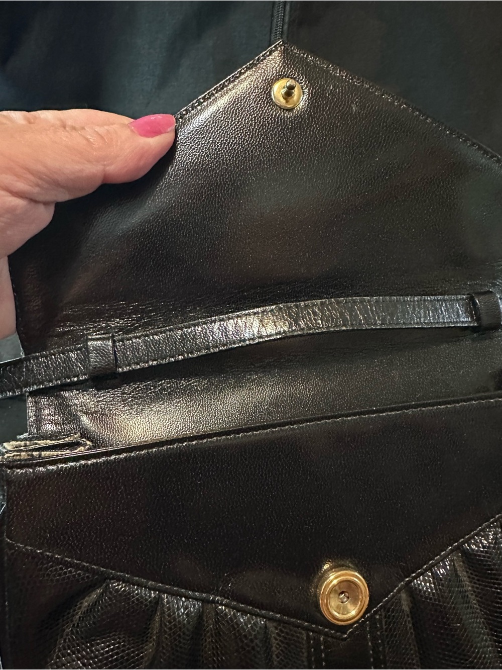 Yves Saint Laurent Black Leather Crossbody Bag womens Vintage - Picture 13 of 13